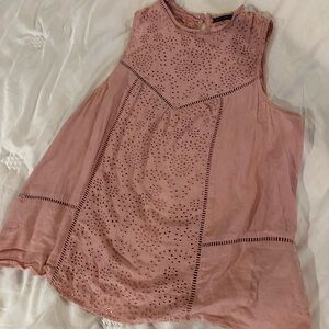 Abercrombie & Fitch Pink Eyelet Top